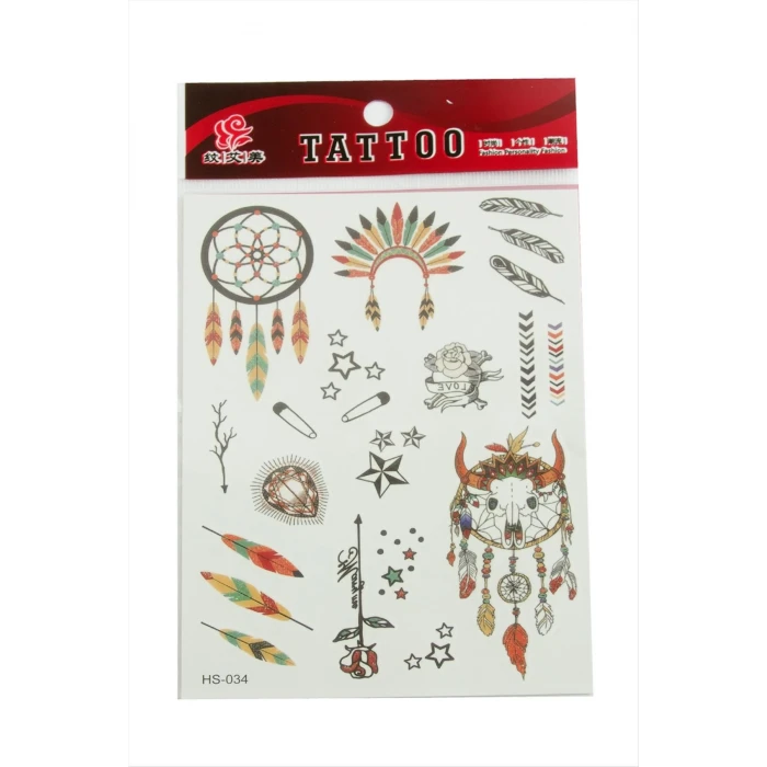 ieg™ Kızılderili Tattoo Dövme Sticker