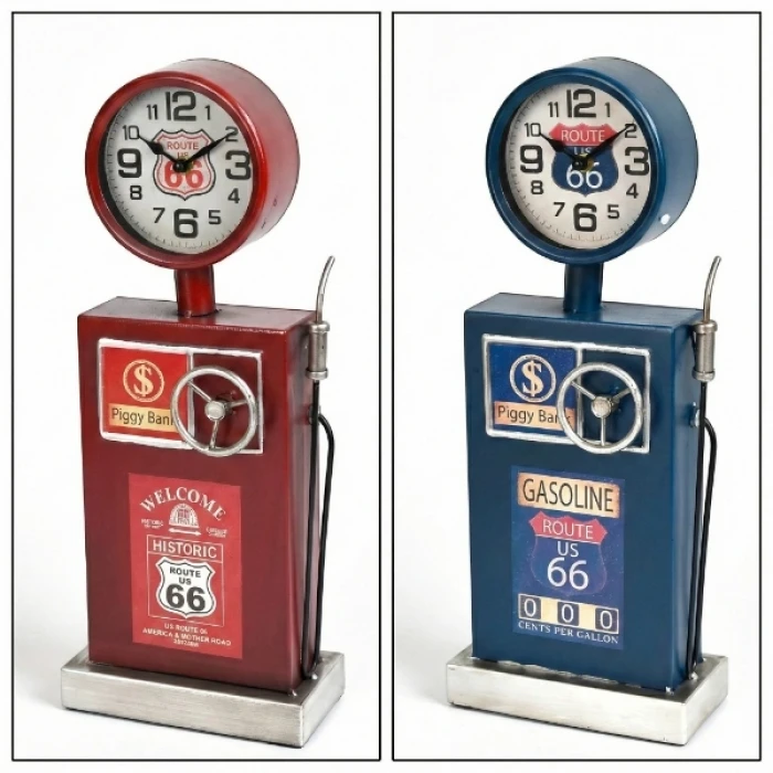 ieg™ Klasik Benzinlik Tasarımlı Masaüstü Saat