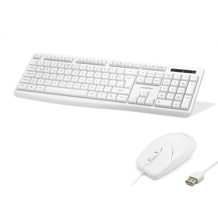 ieg ™ Klavye Ve Mouse Seti - Beyaz KM8519