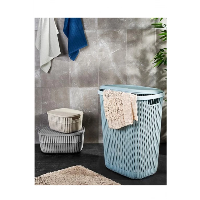 İEG Knitty Örgü Çamaşır Sepeti 57 lt -G654
