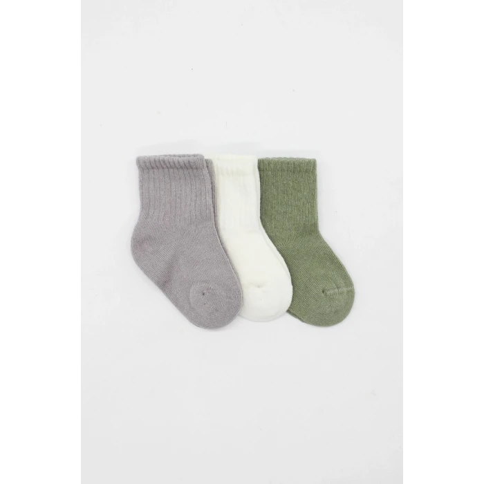 ieg™ Koala Boy 3lü Penye Soket Çorap 10133 Gri