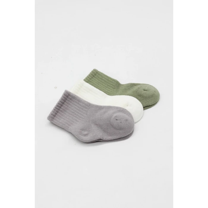 ieg™ Koala Boy 3lü Penye Soket Çorap 10133 Gri