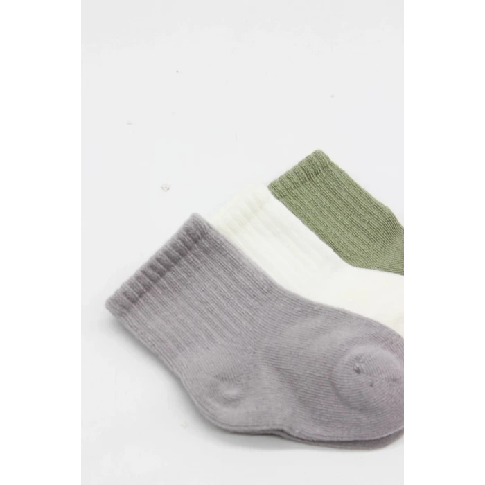 ieg™ Koala Boy 3lü Penye Soket Çorap 10133 Gri