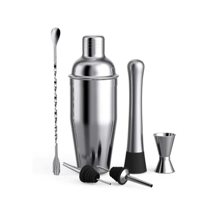 ieg ™ Kokteyl Hazırlama Shaker Seti 6 Parça Çelik Shaker Barmen Seti