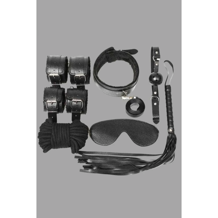 ieg™ Kol Bacak İp Maske Kelepce Ağız Topu Kople Deri Set