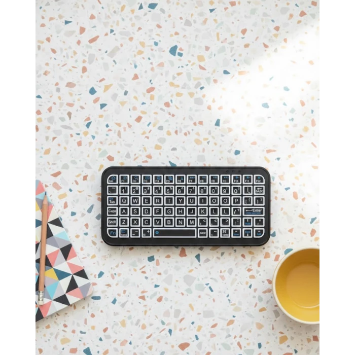 ieg™ Kompakt Siyah Rgb Işıklı Bluetooth Mini Klavye