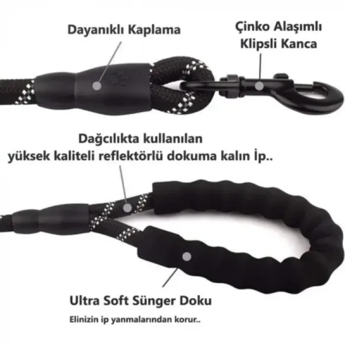 ieg ™ Köpekler İçin Reflektörlü Halat Gezdirme Tasması