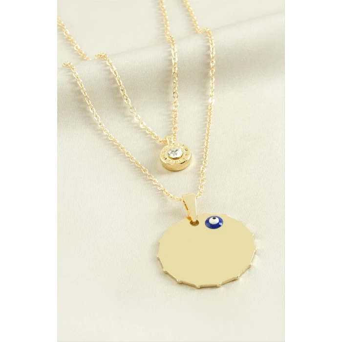 ieg™ Köşeli İsim Yazılabilir Boş Plaka İkili Kolye