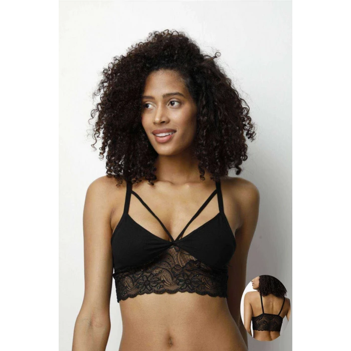 ieg™ Kota 6 Adet Siyah Dantelli Büstiyer