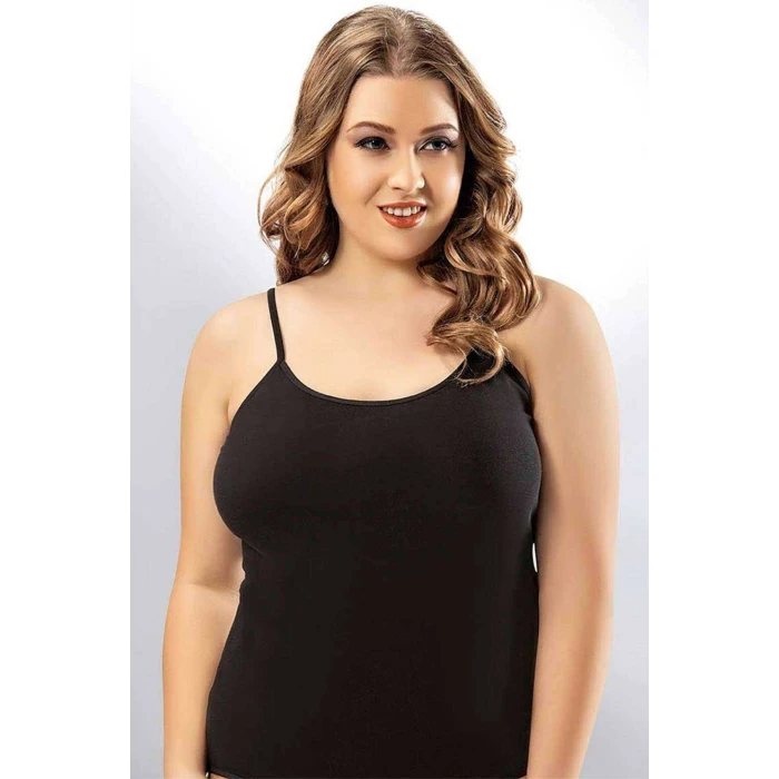 ieg™ Kota Bayan İp Askılı Siyah Battal Atlet 6091