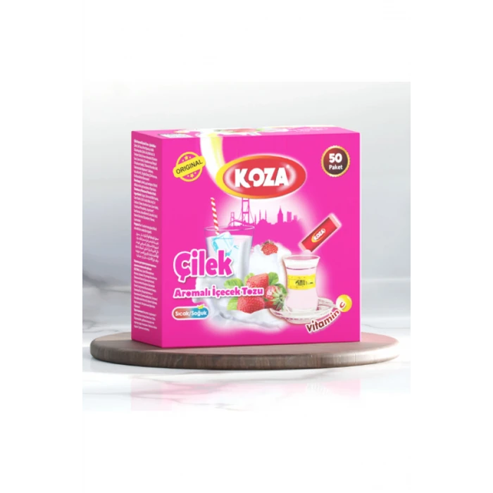 ieg™ Koza Tek İçimlik Çilek Aromalı Toz İçecek 50li