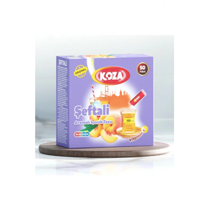 İEG® Koza Tek İçimlik Şeftali Aromalı Toz İçecek 50li
