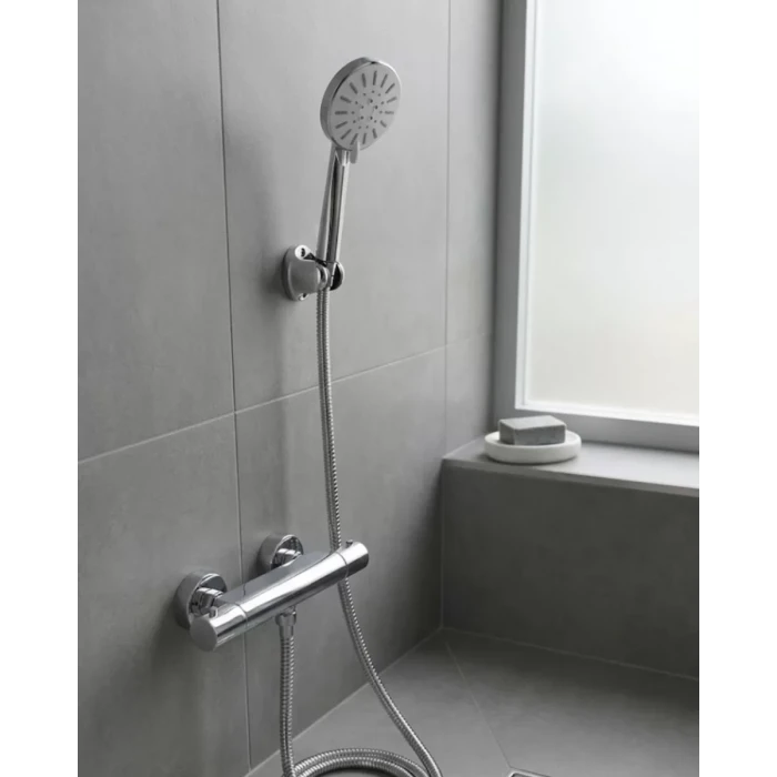 ieg™ Krem Duş Başlığı Seti 4 Kademeli El Duşu Spiral Hortumlu Banyo Seti