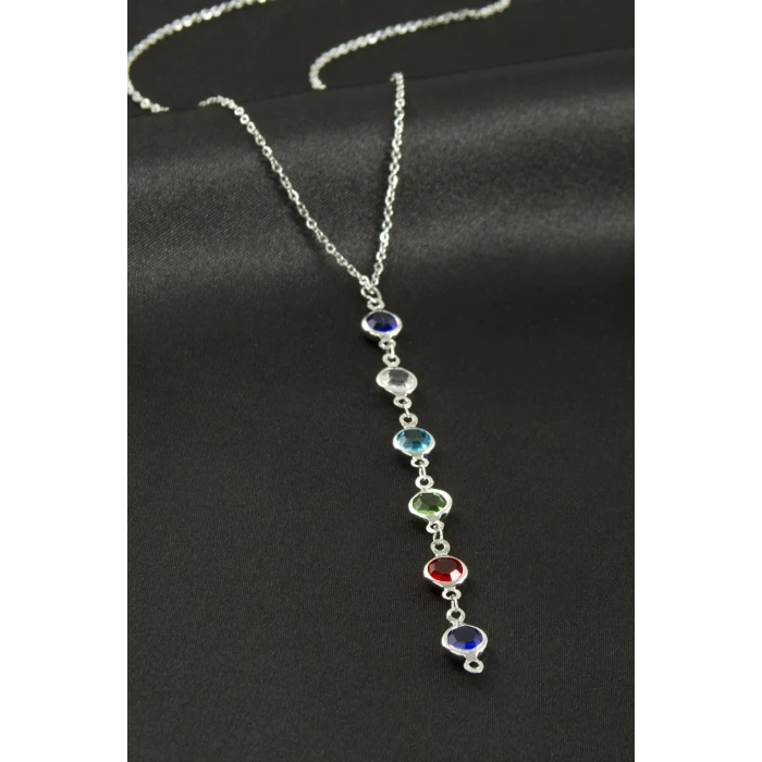 ieg™ Kristal Taşlı Çelik Kolye