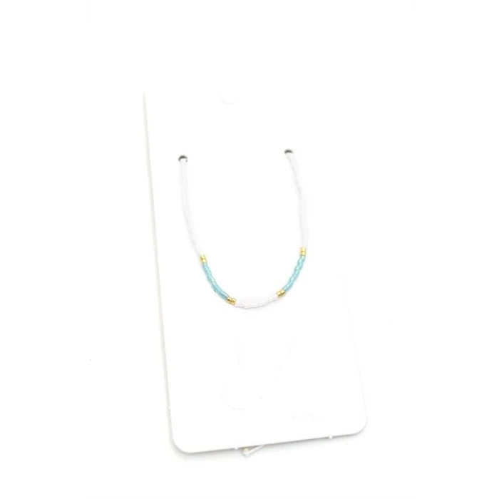 İEG Kum Boncuk Halhal - Beyaz