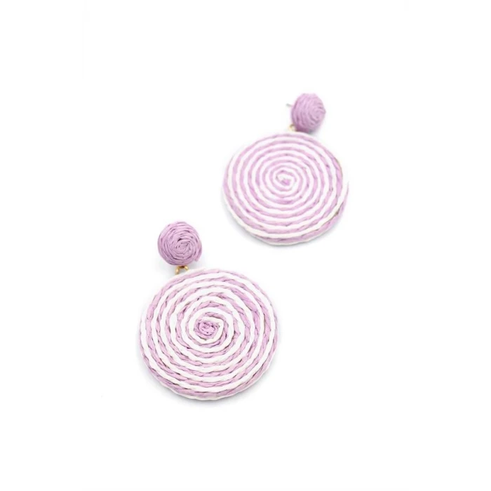 ieg™ Kumaş Sarmal Küpe - Mor