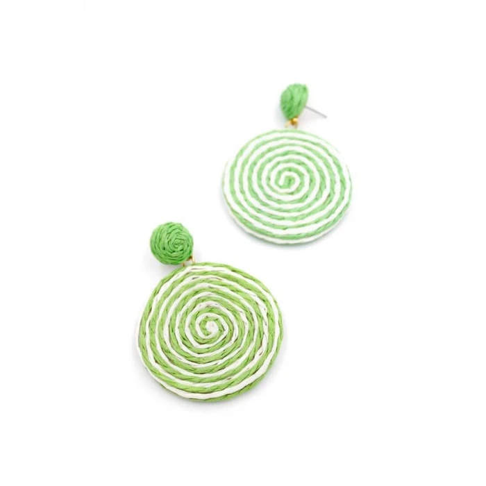 ieg™ Kumaş Sarmal Küpe - Yeşil