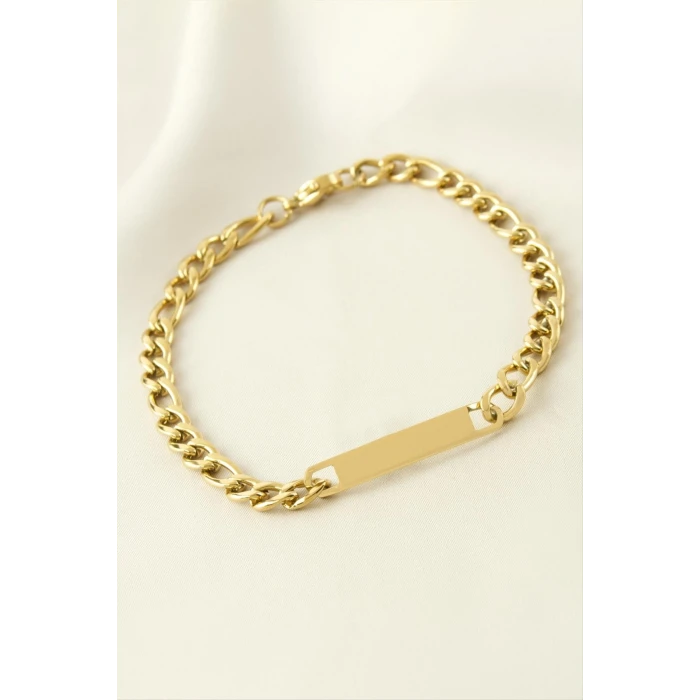 ieg™ Künye Çelik Bileklik (İsim Yazılabilir) 3 cm