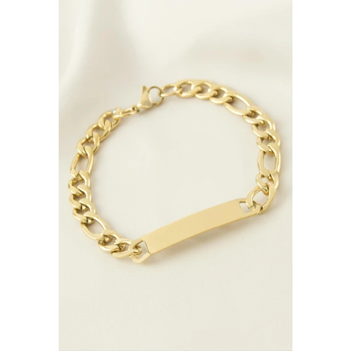 ieg™ Künye Çelik Bileklik (İsim Yazılabilir) 4 cm