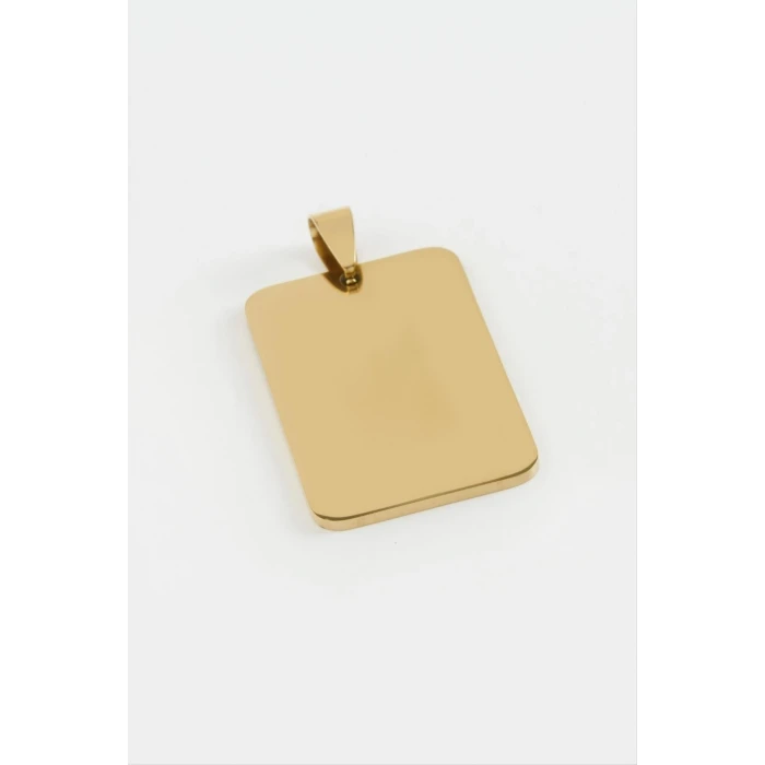 ieg™ Künye İsim Yazılabilir Çelik Kolye Ucu 2,3*3,2 cm