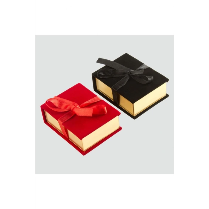 ieg™ Kurdale Kadife Ahşap Lüx Set Kolye Kutusu