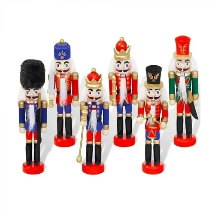 ieg™ Kurşun Asker Ahşap Dekoratif Set 6lı, 13 cm
