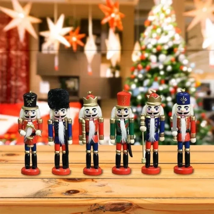 ieg™ Kurşun Asker Ahşap Dekoratif Set 6lı, 13 cm