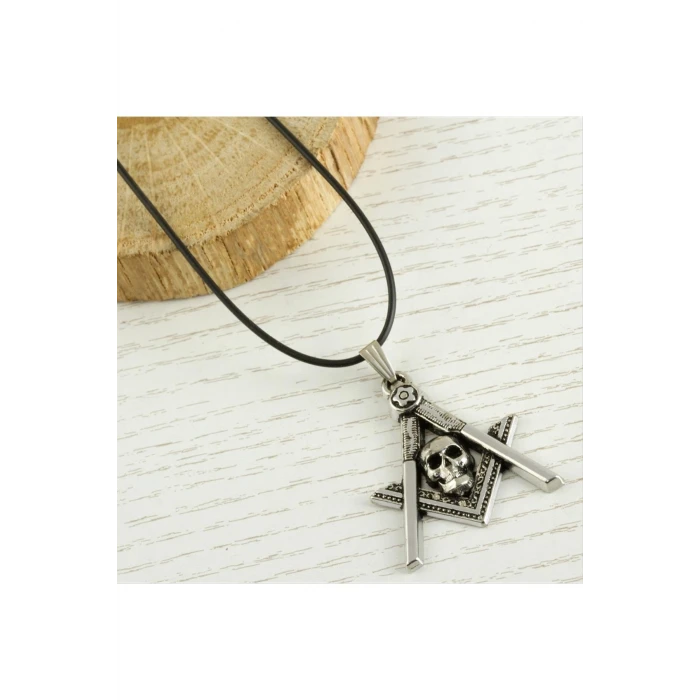 ieg™ Kuru Kafa Metal Vinlex Deri Kolye