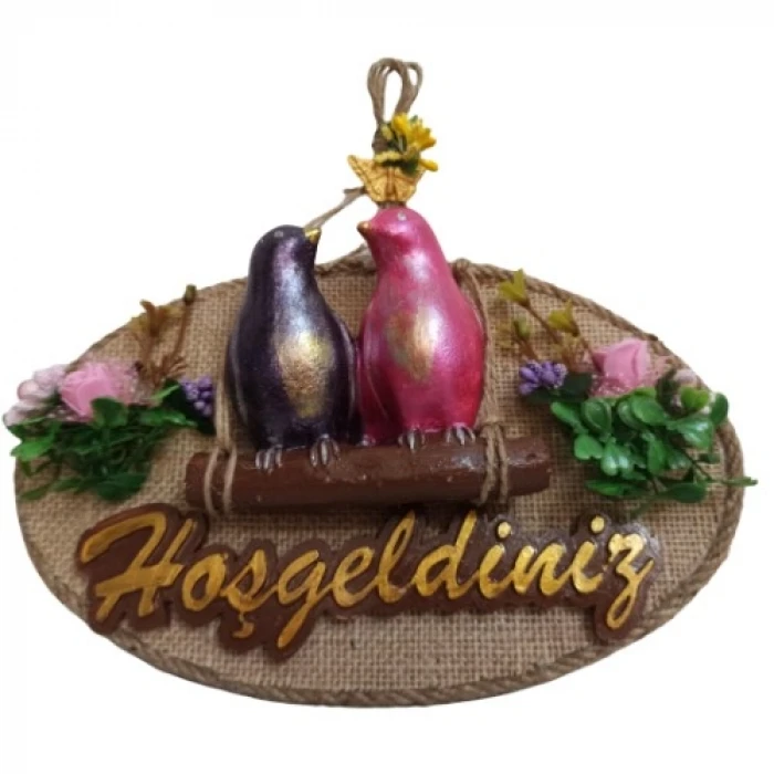 ieg™ Kuş Tasarımlı Hoşgeldiniz Kapı Süsü