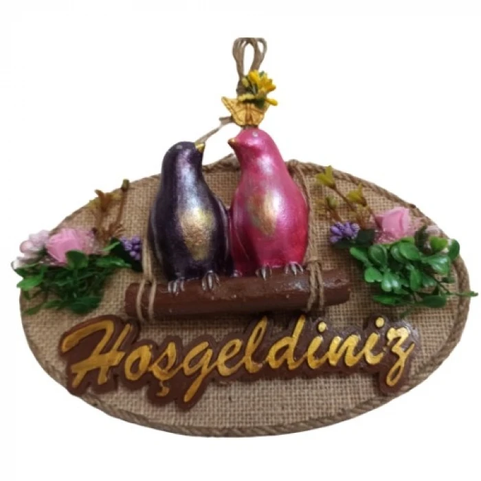 ieg™ Kuş Tasarımlı Hoşgeldiniz Kapı Süsü
