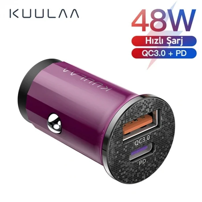 ieg™ Kuulaa 42w Usb + Type-c Çift Çıkışlı Mini Hızlı Araç Şarj Cihazı