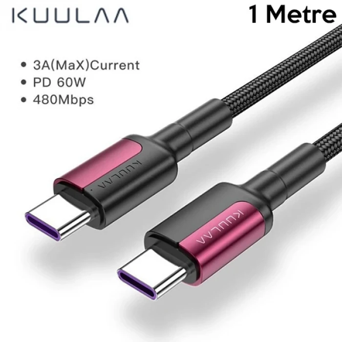 ieg™ Kuulaa Type C Type-c Pd 60w Qc4.0 Hızlı Şarj Ve Data Kablosu 1metre