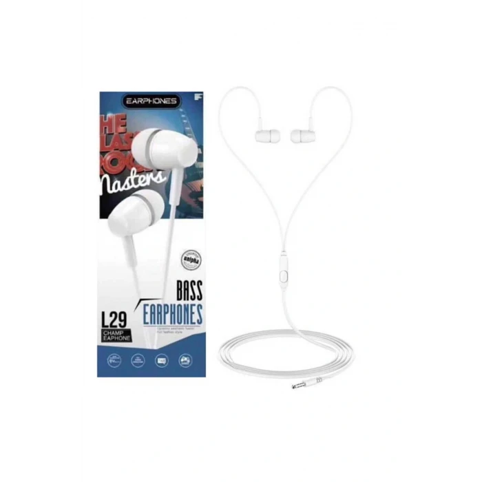 İEG® L29 Platoon Bass Earphones Kulaklık Beyaz