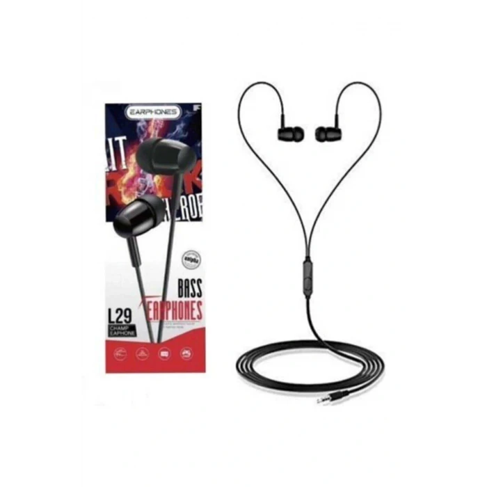 İEG® L29 Platoon Bass Earphones Kulaklık Siyah