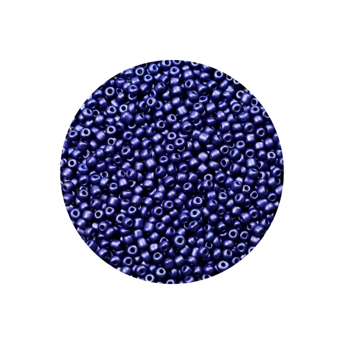 İEG Lacivert Renk 4 mm Yaklaşık 1100 adet / 100 gram Cam Boncuk Oya Yazma Bileklik ve Kolye
