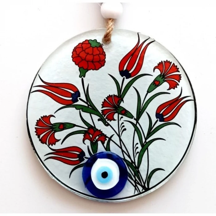 ieg™ Lale Çiçeği Desenli Füzyon Cam Duvar Dekoru