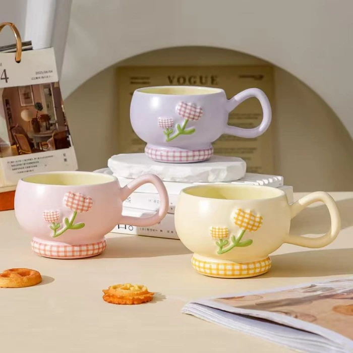 ieg™ Lale Motifli Seramik Bardak