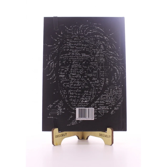 ieg ™ Lastikli Çizgisiz Sert Kapak Emc2 Defter