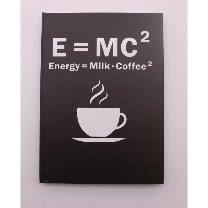 ieg ™ Lastikli Çizgisiz Sert Kapak Emc2 Defter