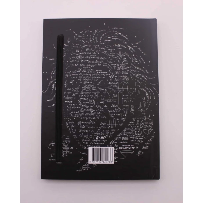 ieg ™ Lastikli Çizgisiz Sert Kapak Emc2 Defter