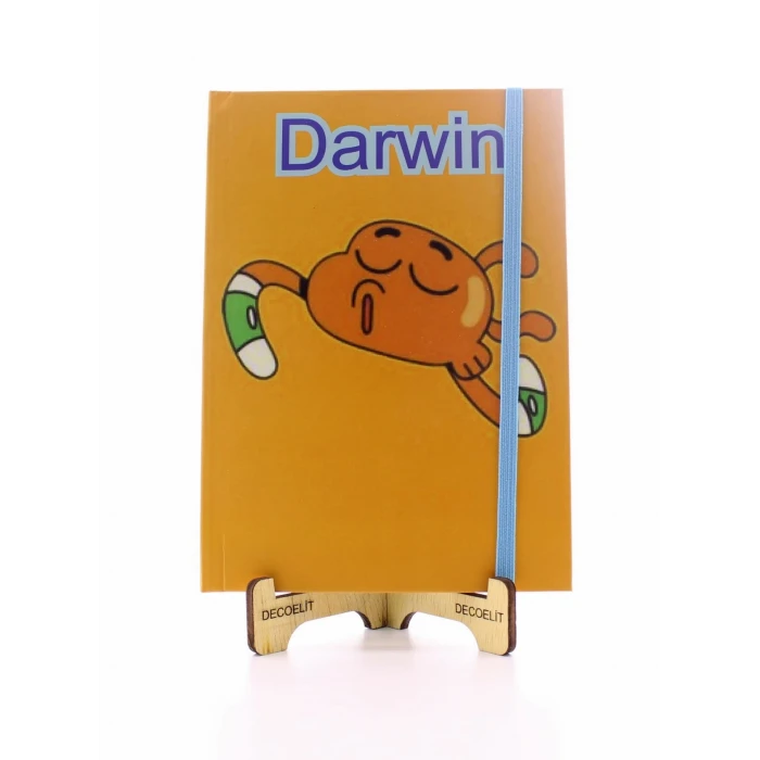 ieg ™ Lastikli Noktalı Sert Kapak Darwin ve Gumball Defter