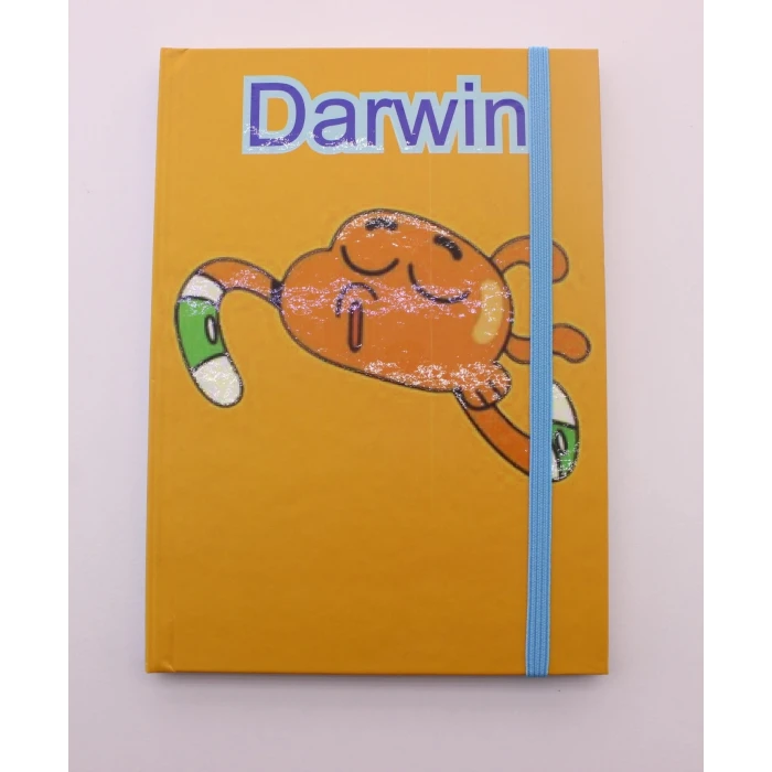 ieg ™ Lastikli Noktalı Sert Kapak Darwin ve Gumball Defter