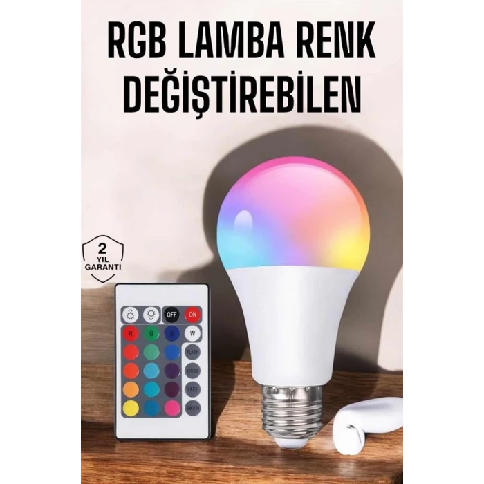 ieg™ Led Ampul Enerji Dostu RGB Işıklı 100W Led Işık