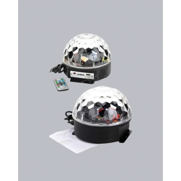 ieg™ Led Disko Küresi Bluetooth Hoparlörlü Ritimle Senkronize Döner Işıklı