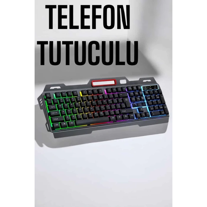 ieg™ Led Işıklı Oyuncu Klavye Usb Girişli Rgb Işıklı Q Klavye Mouse Hediyeli