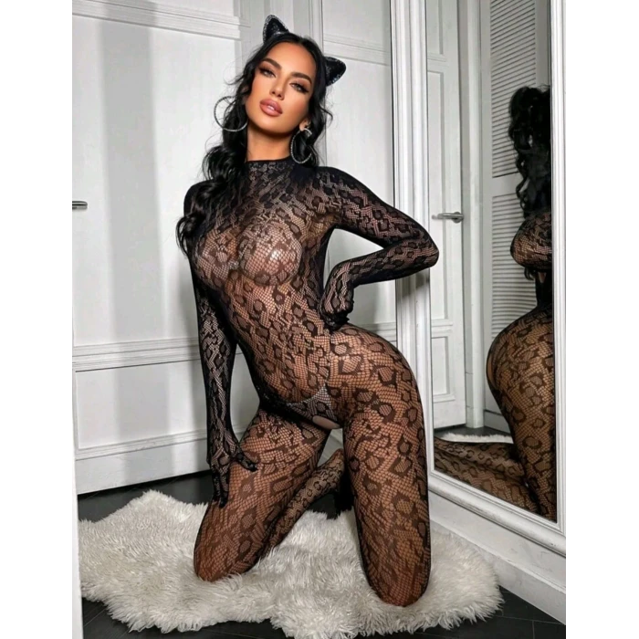 ieg™ Leopar Desen Vücut Çorabı