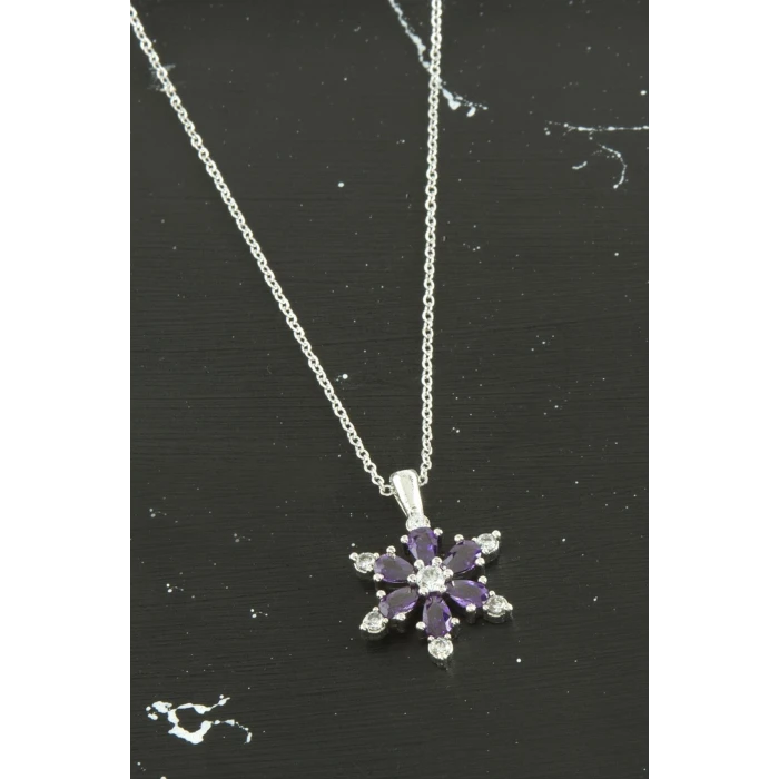 ieg™ Lotus Zirkon Taşlı Trend Kolye