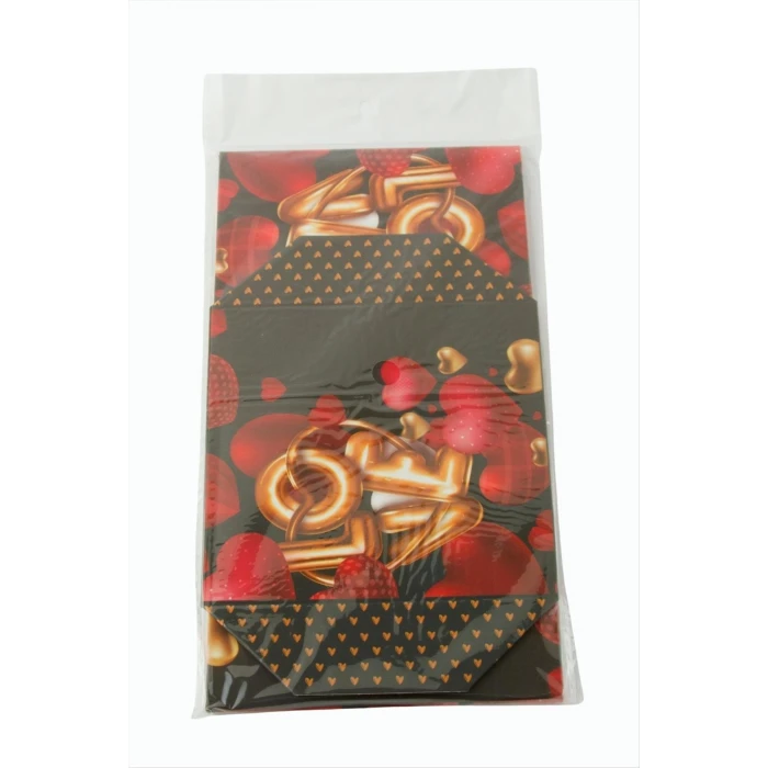 ieg™ Love Yazılı Simli Kare Hediyelik Kutu 22 cm