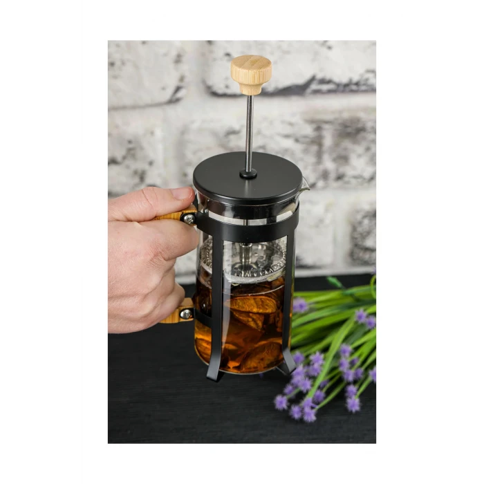 ieg™ Lüx Cam 350 ml French Press Siyah