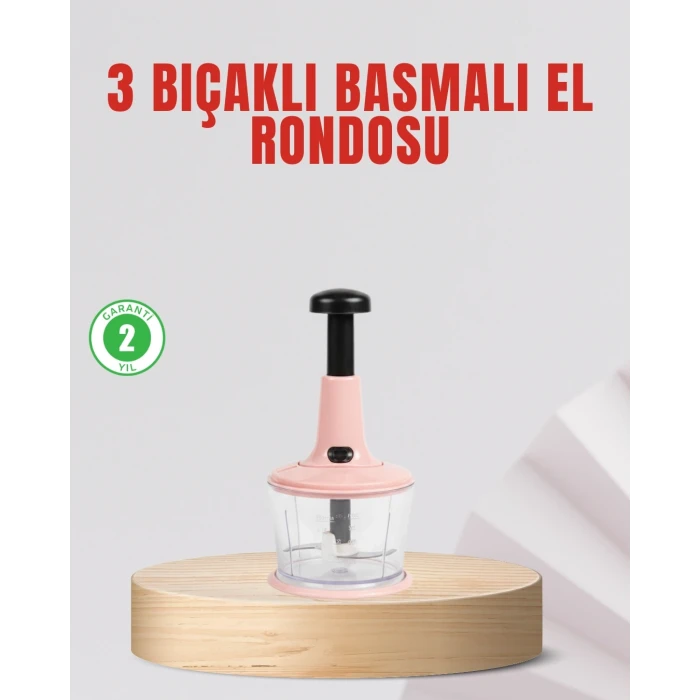 ieg™ Manuel Mutfak Rondosu Keskin Bıçaklı Geniş Hazneli